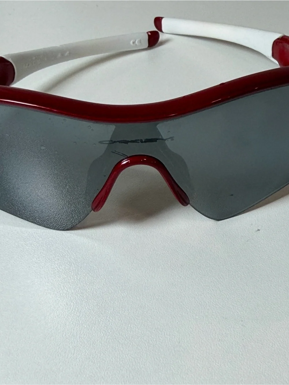OAKLEY RADAR RANGE TEAM RED W/ BLACK IRIDIUM STRAIGHT STEM SUNGLASSES AUTHENTIC